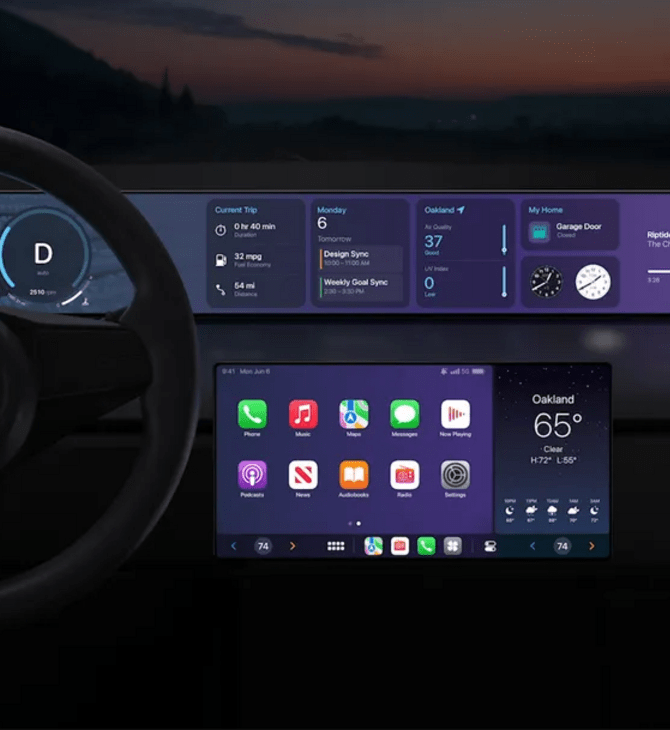 Η Apple αναβαθμίζει το CarPlay- Παρουσίασε νέο ταμπλό αυτοκινήτου