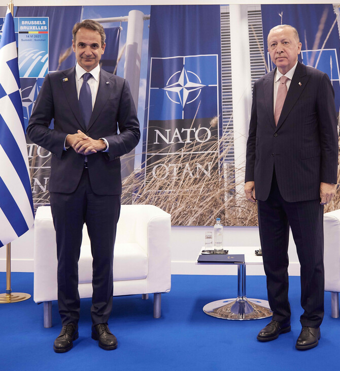 Ο Μητσοτάκης με τον Ερντογάν