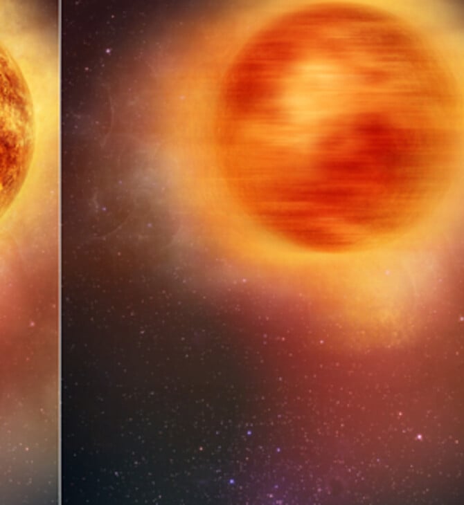 Τεράστια έκρηξη καταγράφηκε στην επιφάνεια του υπεργίγαντα Μπετελγκέζ - 400 δισ. φορές μεγαλύτερη από μια ηλιακή