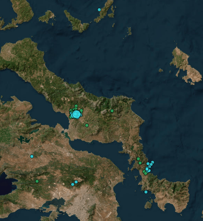 Χάρτης σεισμών