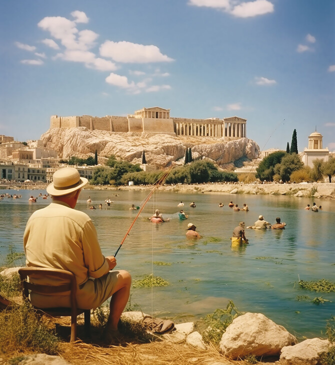 Athens Surreal: Μια σουρεαλιστική εικόνα της Αθήνας με αισθητική Γουές Άντερσον και τη βοήθεια της τεχνητής νοημοσύνης