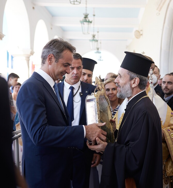 Live από τις εκδηλώσεις στην Τήνο παρουσία Κυριάκου Μητσοτάκη