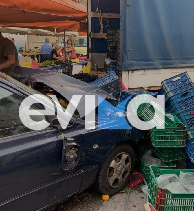 Εύβοια: Αυτοκίνητο μπήκε σε λαϊκή αγορά, ένα παιδί ανάμεσα στους τραυματίες