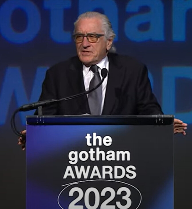 Ρόμπερτ Ντε Νίρο: Καταγγέλλει ότι η ομιλία του μονταρίστηκε εν αγνοία του στα Gotham Awards
