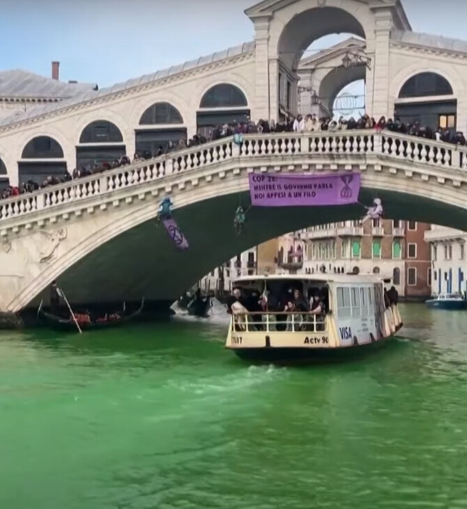 Βενετία: Ακτιβιστές έβαψαν πράσινη τη λιμνοθάλασσα της – Οι κατηγορίες που αντιμετωπίζουν