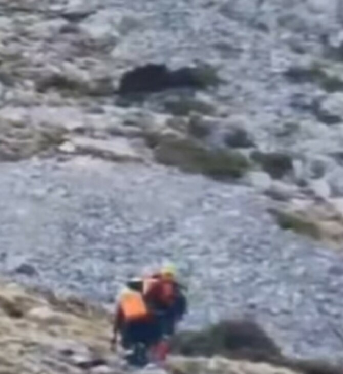 Καρέ - καρέ η διάσωση ορειβάτη από τη Δίρφυ, μετά από τραυματισμό του