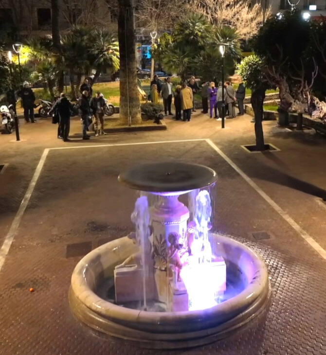 Δήμος Αθηναίων: Φωταγωγήθηκε η πλατεία Αμερικής