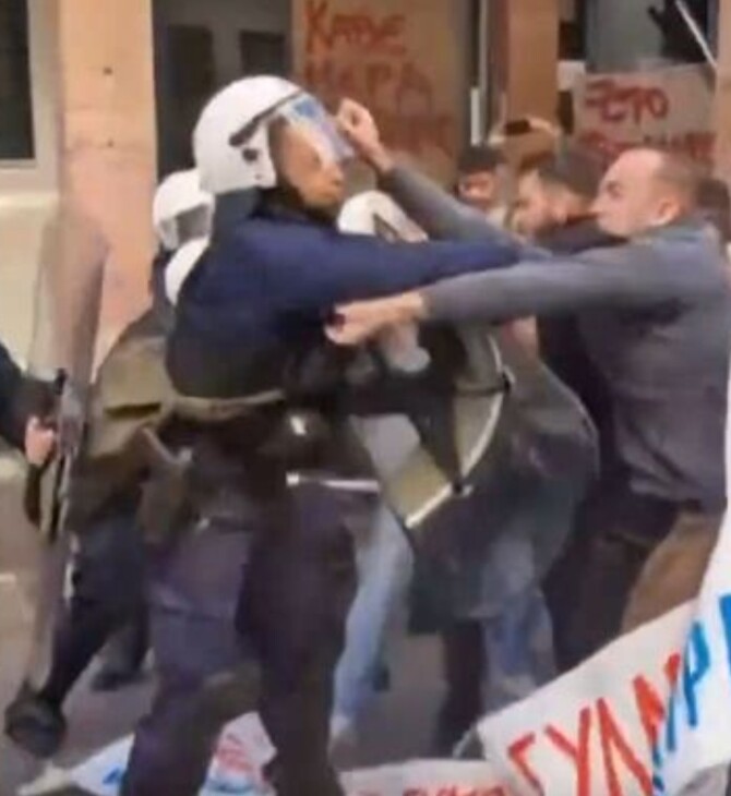 Πάτρα: Συμπλοκή των ΜΑΤ με διαδηλωτές οικοδόμους 