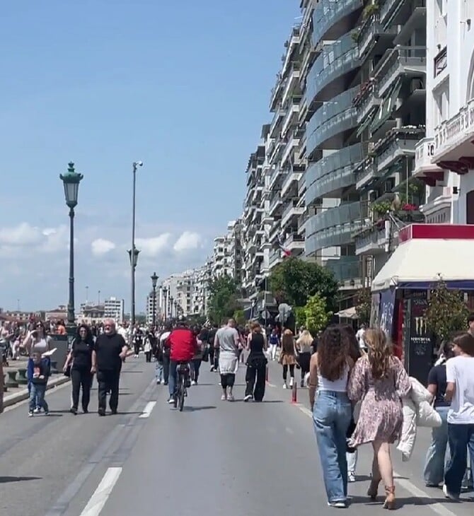 Θεσσαλονίκη: Βίντεο από την πιλοτική πεζοδρόμηση της Λεωφόρου Νίκης 