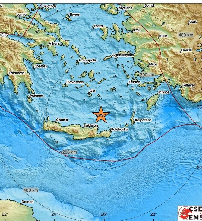 Σεισμός 6,1 Ρίχτερ στην Κρήτη
