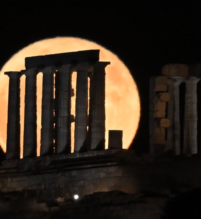 Η πανσέληνος του Ιουνίου στο Σούνιο