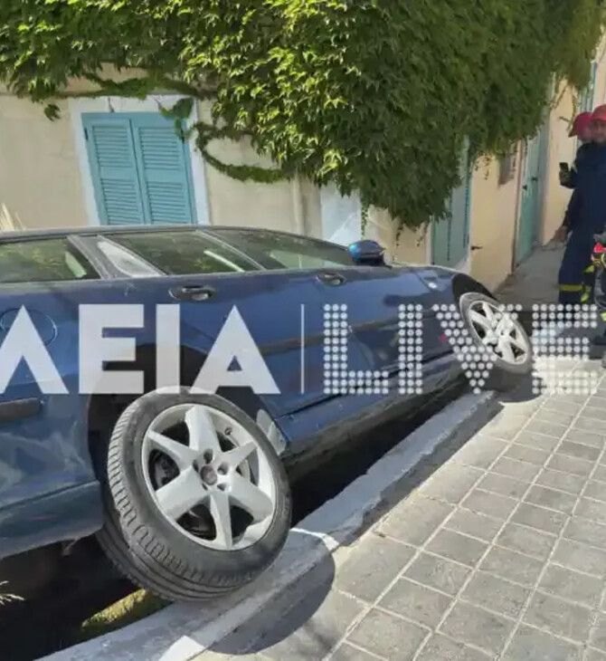 Τροχαίο στον Πύργο: Αυτοκίνητο κατέληξε σε αυλή σπιτιού