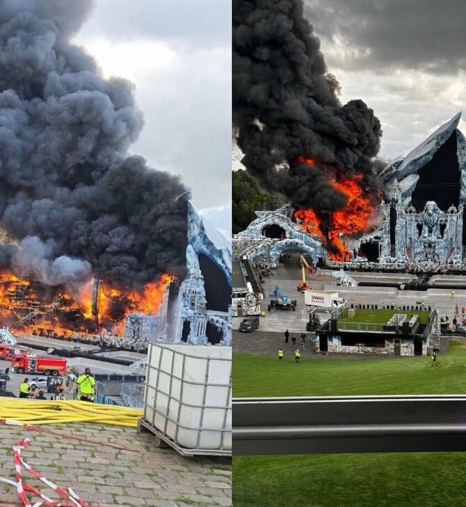 Η σκηνή του Tomorrowland τυλίχτηκε στις φλόγες λίγο πριν την έναρξη του φεστιβάλ