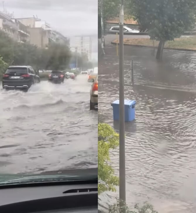 Καιρός: Η κακοκαιρία πλήττει τη Θεσσαλονίκη - Πλημμύρισαν οι δρόμοι 
