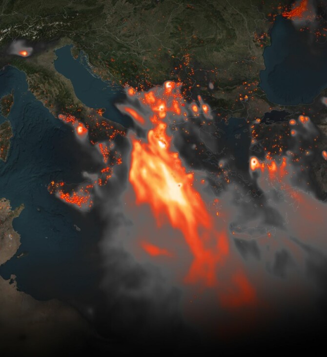 METEO: Ελλάδα και Ισπανία οι πιο επιβαρυμένες σε ποιότητα αέρα από τις φωτιές