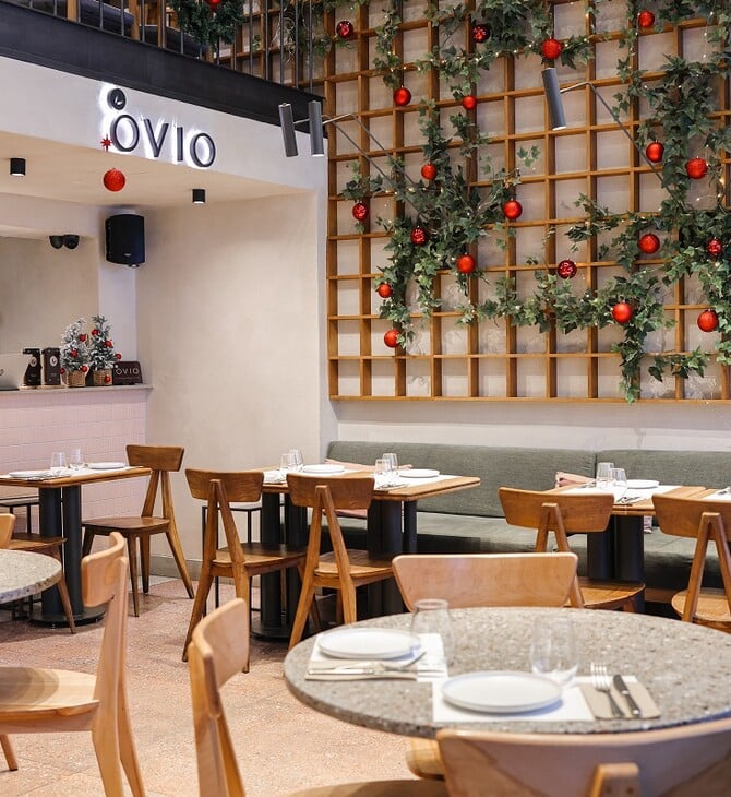 Ovio: Ιταλική κουζίνα με γιορτινή διάθεση και κοσμοπολίτικη ατμόσφαιρα