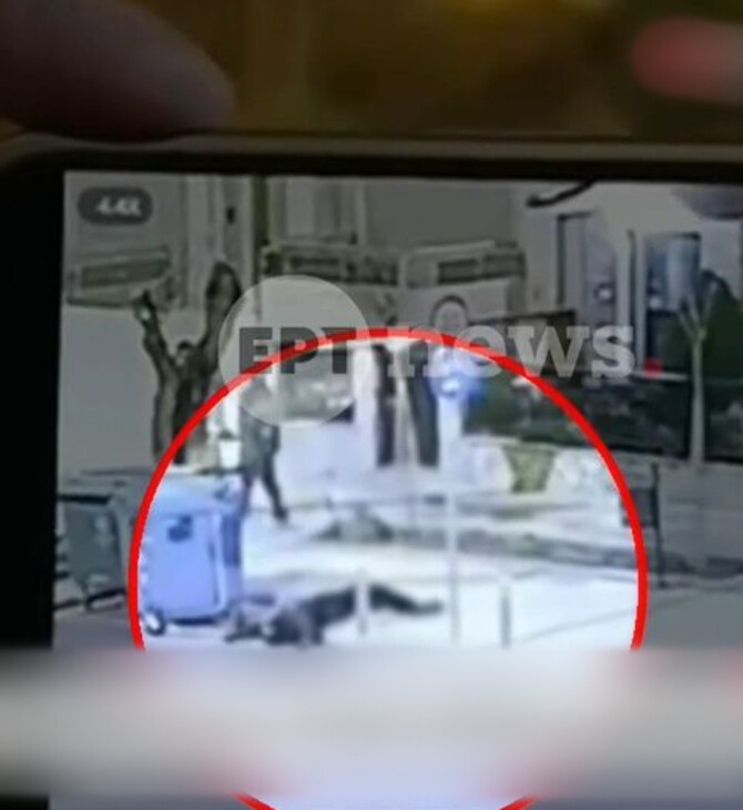 Καλαμαριά: Η στιγμή που ο 20χρονος καταρρέει δίπλα σε κάδο μετά την επίθεση με μαχαίρι