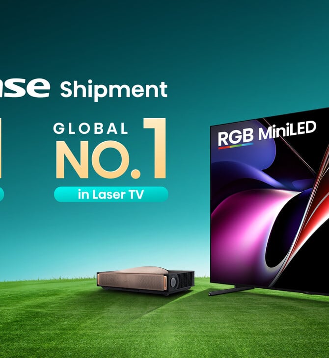 Η Hisense κατακτά την κορυφή στις τηλεοράσεις 100’’+ και Laser TV το 2025