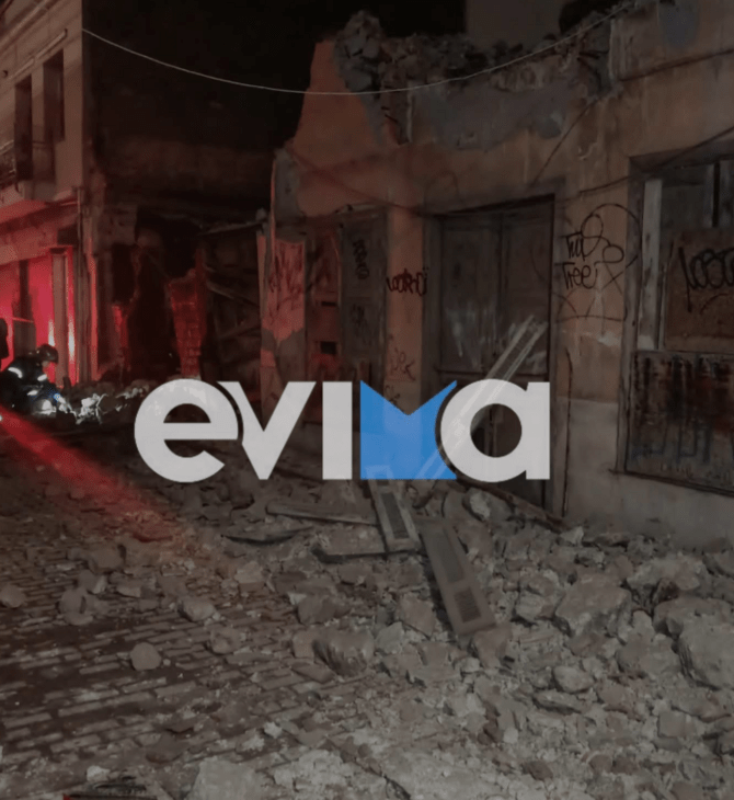 Αναστάτωση στη Χαλκίδα: Σπίτι κατέρρευσε στο κέντρο της πόλης