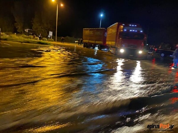 Άρτα: Πλημμύρες και ζημιές από την κακοκαιρία - Υπερχείλισαν ρέματα