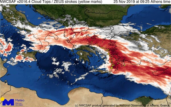 Σε εξέλιξη η κακοκαιρία Γηρυόνης: Πώς θα κινηθεί τις επόμενες ώρες