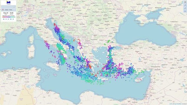 5000 κεραυνοί στην Ανατολική Μεσόγειο - Ξεπέρασαν τα 110 km/h οι νοτιάδες στο Αιγαίο