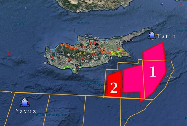 Η Τουρκία εξέδωσε NAVTEX δεσμεύοντας περιοχές στα τεμάχια 2 και 3 της Κυπριακής ΑΟΖ