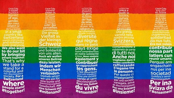 H Coca-Cola αγόρασε τα εξώφυλλα των ελβετικών εφημερίδων και έστειλε μήνυμα κατά της ομοφοβίας
