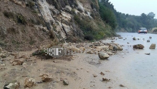 Κρήτη: Κατολισθήσεις, πλημμυρισμένοι δρόμοι και εγκλωβισμένοι οδηγοί από την κακοκαιρία (Βίντεο και φωτό)