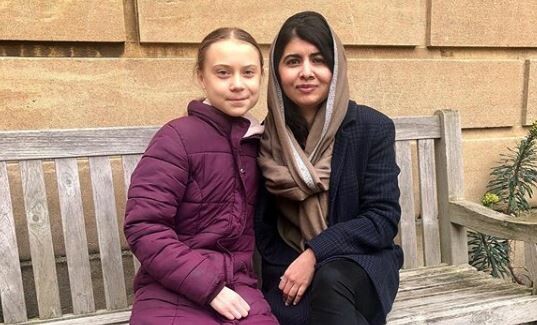Γκρέτα Τούνμπεργκ και Μαλάλα Γιουσαφζάι μαζί - Συναντήθηκαν στο πανεπιστήμιο της Οξφόρδης