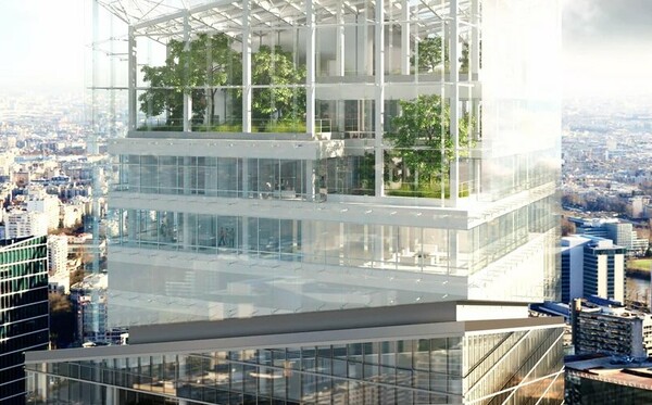 Αρχιτέκτονες σχεδίασαν έναν εντυπωσιακό «γυάλινο» πύργο στο Παρίσι, φιλικό προς το περιβάλλον