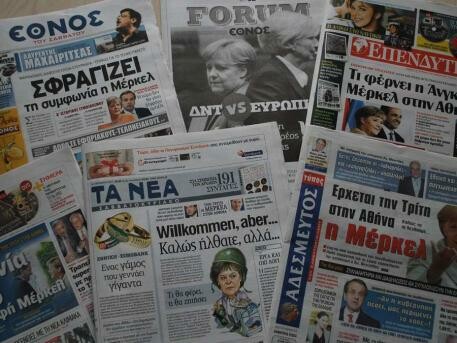 Bild: «Υποδοχή μίσους για τη Μέρκελ»