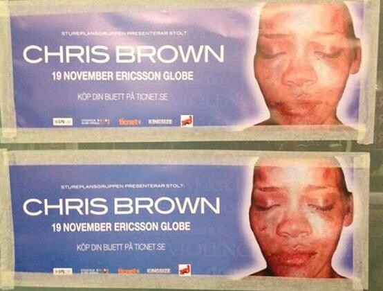 Σουηδία: Οι αφίσες για το gig του Chris Brown αντικαταστάθηκαν με αυτή την εικόνα
