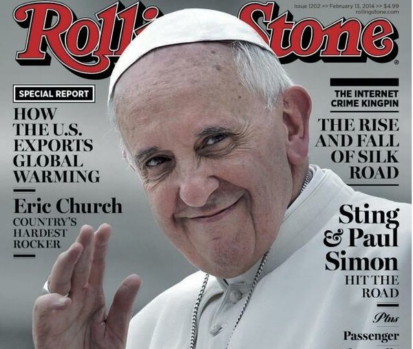 Ο Πάπας στο εξώφυλλο του Rolling Stone