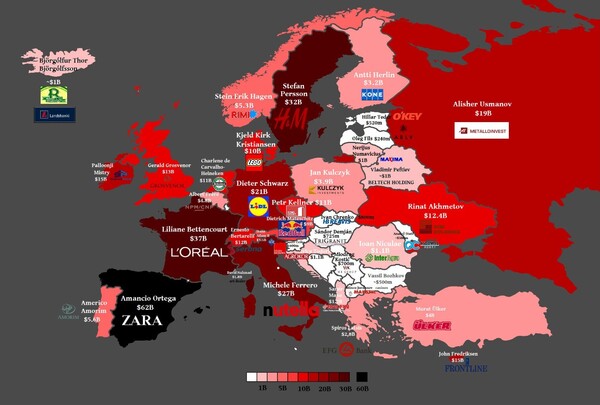 Ποιοι είναι οι δέκα πλουσιότεροι Ευρωπαίοι