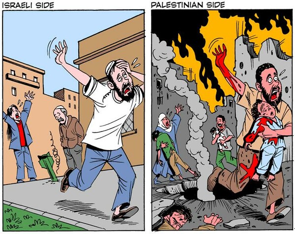 Εχθροπραξίες στη Γάζα, πόλεμος στα διεθνή ΜΜΕ