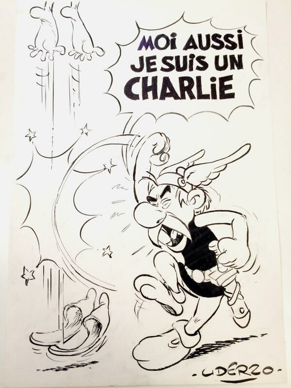 O δημιουργός του Αστερίξ επιστρέφει με σκίτσο για το Charlie Hebdo
