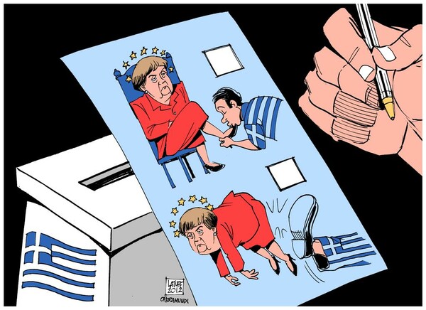 H γελοιογραφία της Telegraph για τις ελληνικές εκλογές
