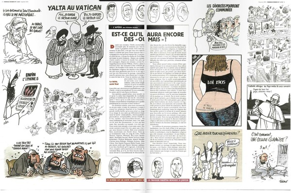 Δείτε μερικές από τις τυπωμένες σελίδες του εξαντλημένου Charlie Hebdo