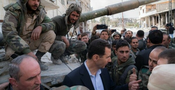 Ο πρόεδρος Άσαντ επισκέφθηκε θέσεις του στρατού στην Ανατολική Γούτα
