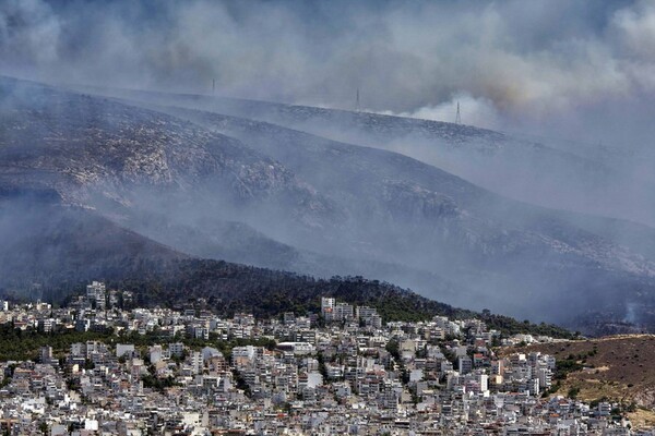 Ο καμένος Υμηττός