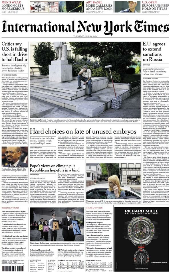 Η Ελλάδα και πάλι πρωτοσέλιδο στις μεγαλύτερες εφημερίδες του κόσμου