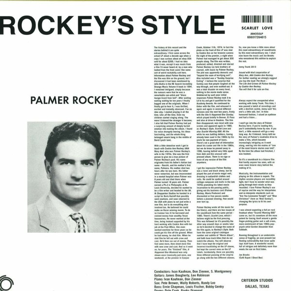 O Palmer Rockey και το σάουντρακ μιας άφαντης ταινίας που του κατέστρεψε τη ζωή