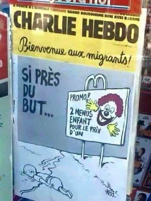 Σάλος από τα σκίτσα του Charlie Hebdo για τον μικρό Αϊλάν