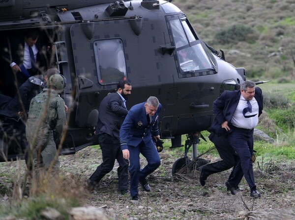 Χαμός στην Κω με τον ερχομό Καμμένου- Εξαγριωμένοι κάτοικοι δεν άφησαν να προσγειωθεί το ελικόπτερο