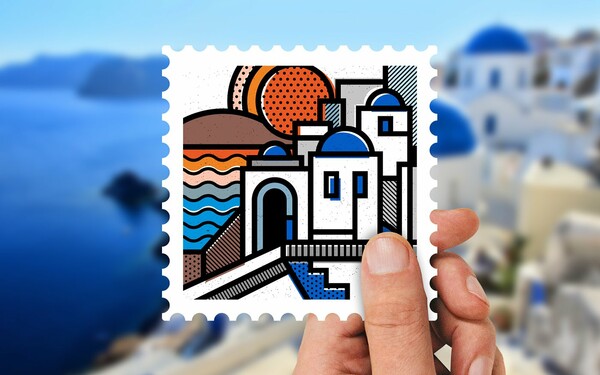 Aπλά δείτε αυτή τη σειρά γραμματοσήμων που σχεδίασε ένας γραφίστας για να προβάλλει την όμορφη πλευρά της Ελλάδας