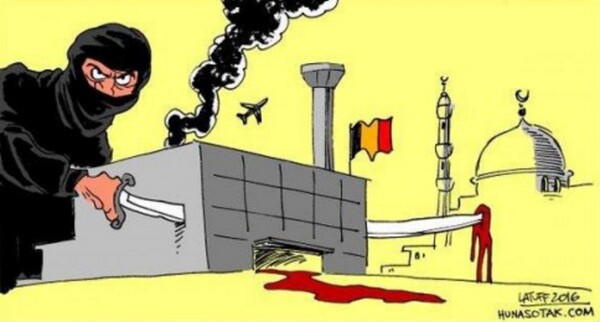 Το εύστοχο σκίτσο του Latuff για το χτύπημα στις Βρυξέλλες