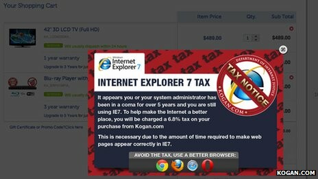 Φόρος στον Internet Explorer 7