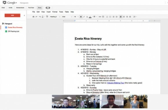 Τα Google Docs διαθέσιμα μέσω των Google+ Hangouts