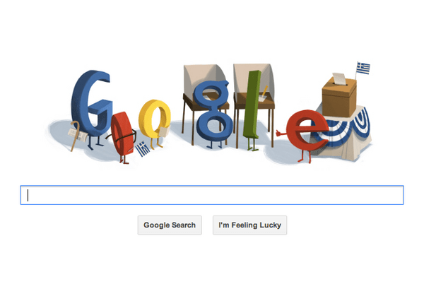 Στις Ελληνικές εκλογές αφιερωμένο το σημερινό Google doodle